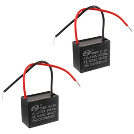 SIGANDG CBB61 4uF 450V AC 50/60Hz Air Conditioning Fan Motor Running Capacitor (Pack of 2)
