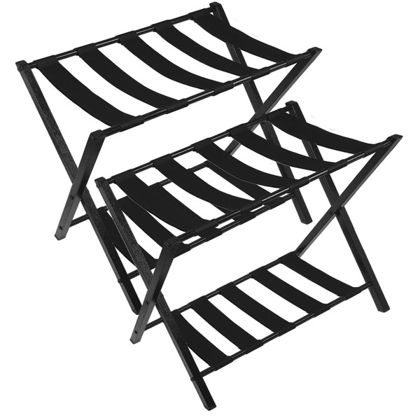 Tacomany Fully Assembled Luggage Rack with Shelf for Suitcase for