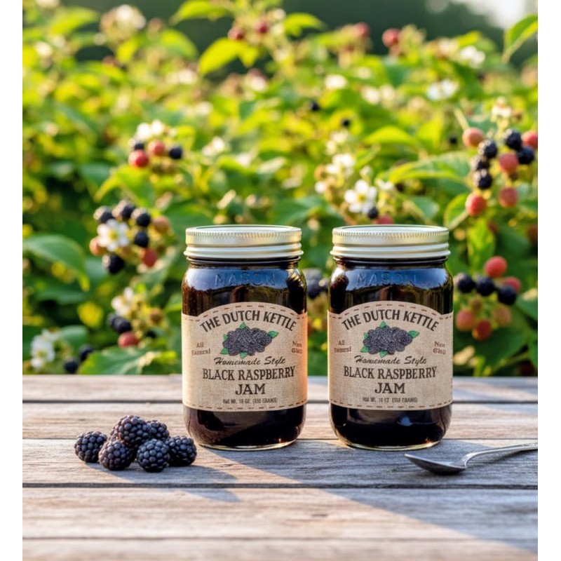 The Dutch Kettle Amish Homemade Black Raspberry Jam - 2