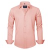 J.VER Men's Dress Shirts Solid Long Sleeve Stretch Wrinkle-Free Formal
