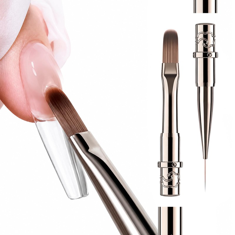 Nail Art Brushes Set 6 Pcs Double-Ended Professional Nail Design