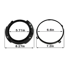 7 Inch Round Headlight Mounting Bracket Retaining Ring Black with Headlight Metal Ring Left and Right Compatible with 2007-2017 Jeep Wrangler JK