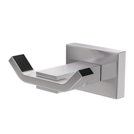 Amig - Bathroom Towel Hook Mod. 8 | Wall-Mounted Towel Hook Screws Included | 71 x 76 x 35 mm | Zamak | Silver | Polished Chrome