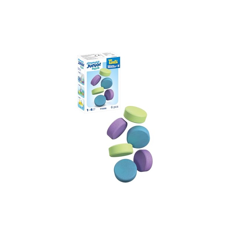 PLAYMOBIL Junior Tinti 71556 Bath Tablets Refill Pack of 6