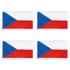 4Pcs Czech Czech Republic Flag Patches, Hook and Loop Embroidered