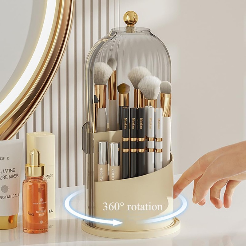 Toothbrush storage rack 360 Rotating Beauty Brushes Storage, Makeup Brush