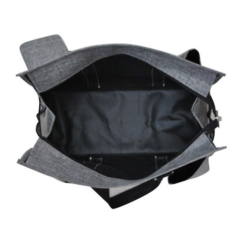 Gray Crosshatch NGIL Zippered Caddy Organizer Tote Bag