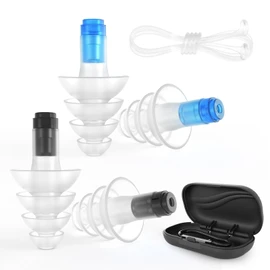 Quietide Earplugs Airplane Airplane Earplugs Pressure Adjustment with Adjustment Function Hearing Impairment Prevention Ear Plugs Aircraft Train Sleep Work Washable Reusable with Carrying Case