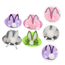 Minkissy Lovely Hairpins Set Easter Party Headdress Rabbit Ear Hat Fashion Hair Clip for Women Girls Boys Photo Prop