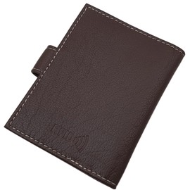 myledershop MJ-Design-Germany XXL Buffalo Leather Credit Card Case with RFID and NFC Protection (Black), brown, Credit card sleeve