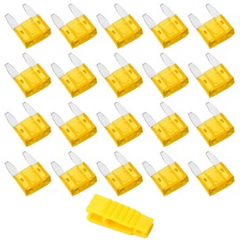 20 Pieces 20 A Car Fuses Mini, Bolatus Blade Fuses Car Fuses Car Fuses Plug Fuse Blade Fuses Set with 1 Fuse Puller