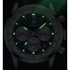 HUNRUY Fashion Business Mens Watches with Leather Band Waterproof Chronograph