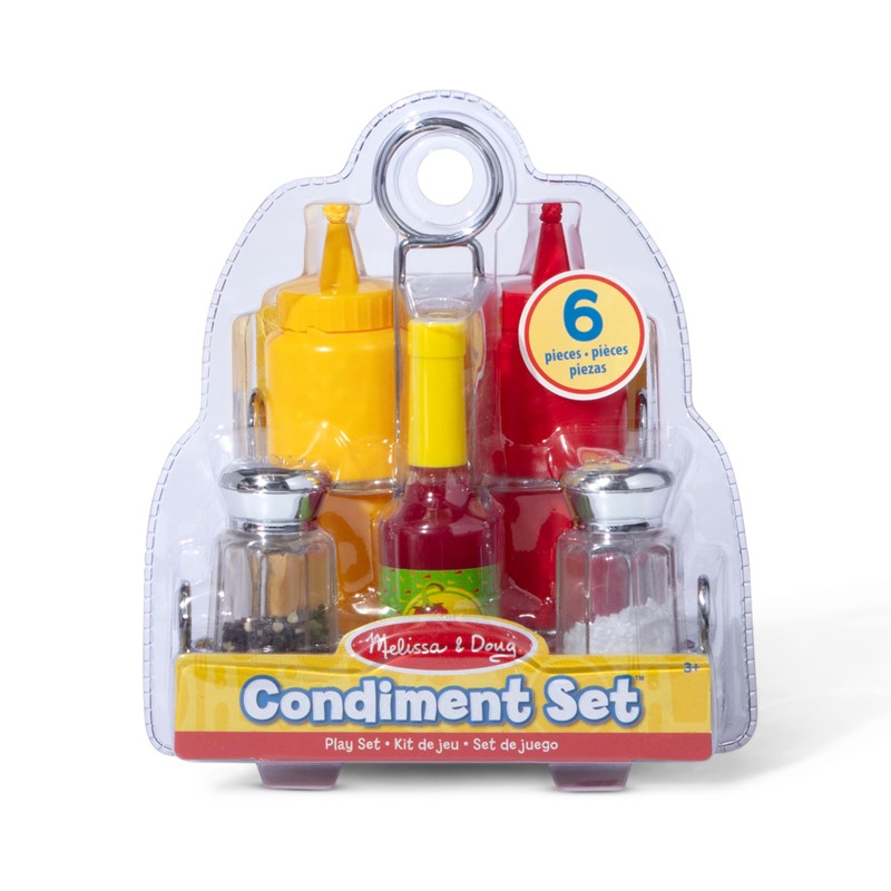 Melissa & Doug 6-Piece Condiments, Play Food Set with Kids