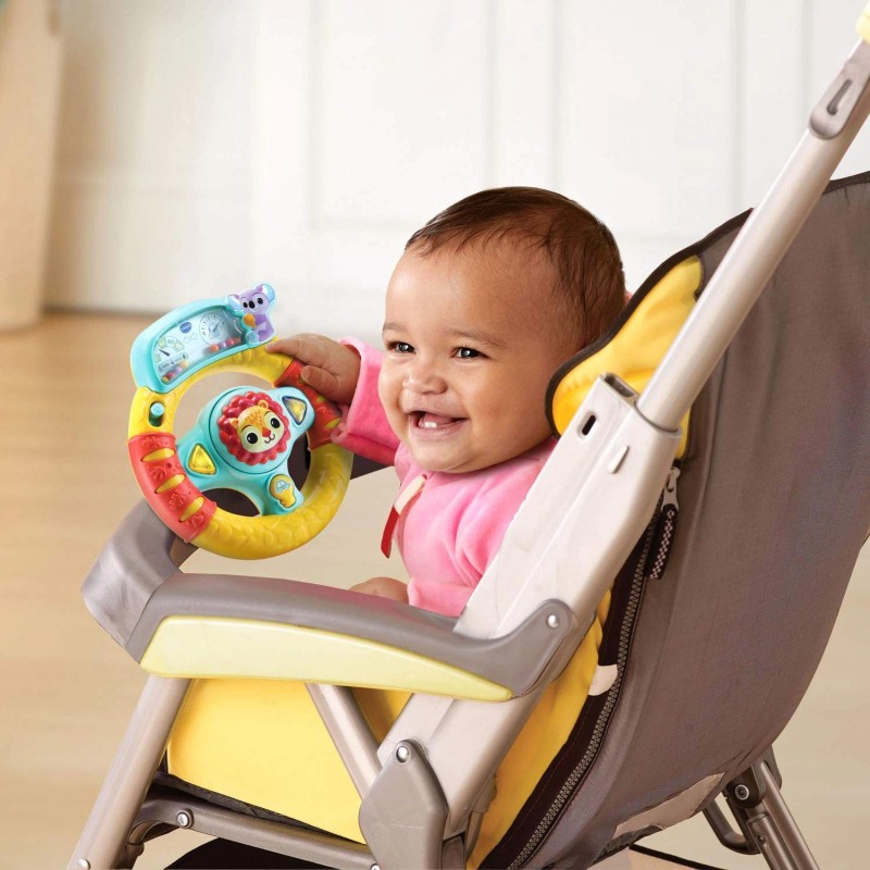 VTech Interactive Grip and Go Steering Wheel Toy with Lion