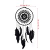 Black Dream Catcher, Macrame Dream Catcher Handmade Feather Dream Catcher