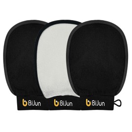 BiJun Exfoliating Glove, Moroccan Kessa Scrub Exfoliating Gloves, Deep Exfoliating Mitt Body Scrub Premium Scrub, at Home Shower or Bath Exfoliating Gloves for Dead Skin Remover