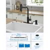 Black Kitchen Faucets with Pull Down Sprayer,Waterfall Kitchen Sink Faucet