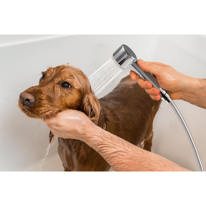 3 Mode Dog Shower Attachment, High Pressure Handheld Sprayer with