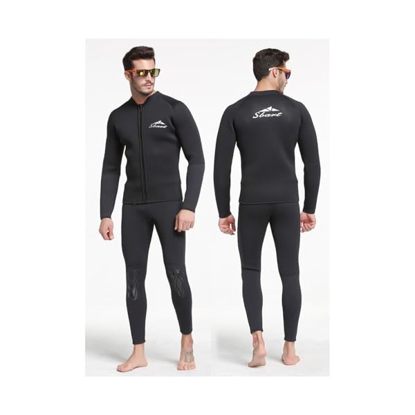 Sbart Premium Men's 3mm Neoprene Wetsuit Two Piece Top Jacket