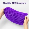 Purple Gel Honeycomb Slim 0.8 Seat Cushion for Office Chair,