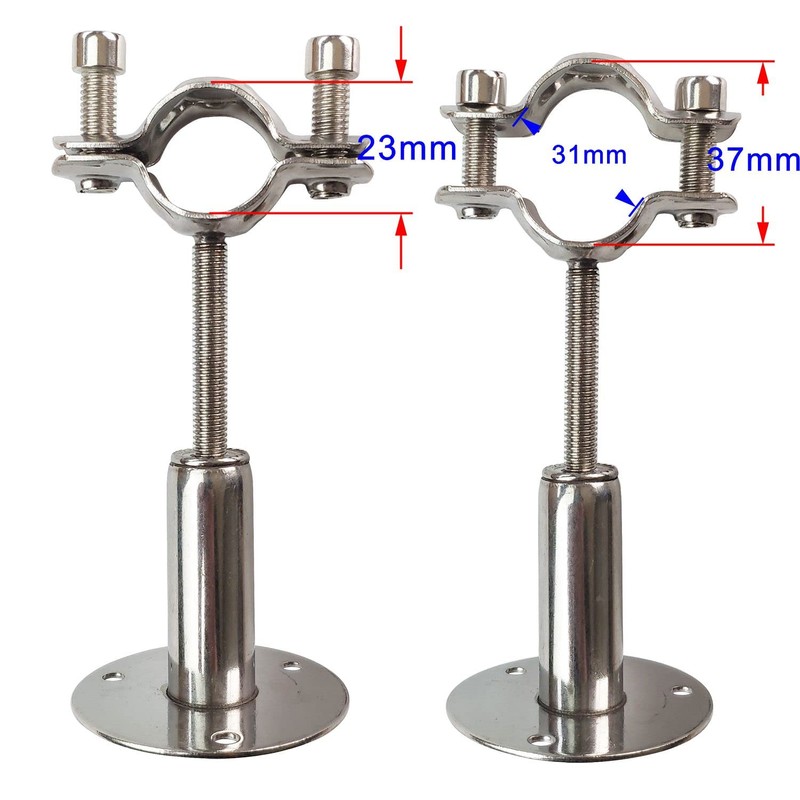 JENSWILL 2PCs Wall Mount Ceiling Pipe Support 304 Stainless Steel