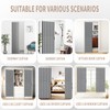 Vatge Closet Curtain for Open Closet, Pleated Folding Curtains for