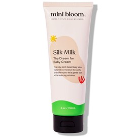 Mini Bloom Baby Moisturizing Cream Silk Milk Organic, and Hypoallergenic with Apricot Kernel Oil, Aloe Leaf, and Calendula Flower Extract - 4 oz.