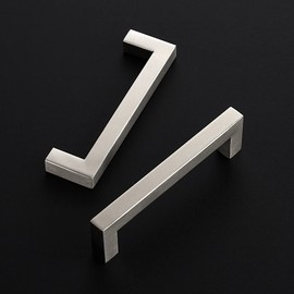 Ravinte 12 Pack 4-1/2 Inch Kitchen Square Cabinet Handles Satin Nickel Cabinet Pulls Brushed Nickel Drawer Pulls Kitchen Cabinet Hardware Kitchen Handles for Cabinets Cupboard Handles Drawer Handles