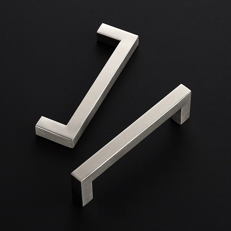 Ravinte 12 Pack 4-1/2 Inch Kitchen Square Cabinet Handles Satin