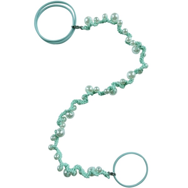 Cute Pearl Hair Ties for Women 25" Hand Braided Sport