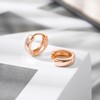 Gacimy 14K Rose Gold Plated Huggie Earrings, 4mm Thick, 13MM
