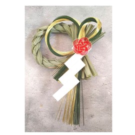 NEKOMI umemusubi shimenawa Dignified and Stylish Modern Shimenawa, New Year Decoration, Entryway, Stylish Shime Rope, Wreath, Simple Modern Popular Shime Ornament (Green Gold Mizuhiki)