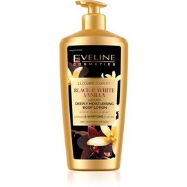 Eveline Cosmetics Luxury Expert Deep Moisturising Body Milk, 350 ml, Intensive Moisture with Black & White Vanilla, Royal Orchid and Caviar, for Soft, Radiant Skin