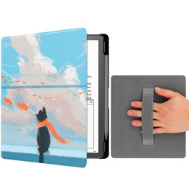 YoungMe Case for Kindle Scribe (10.2"", 1th Generation, 2022 Release) with Hand Strap, Hard PC Smart Case with Auto Wake/Sleep Function with Pen Holder for Kindle Scribe 10.2 inch (Cat's Dreams)