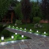 GLOBO 33254-3 LED Solar Lamp Stainless Steel Outdoor Garden Path