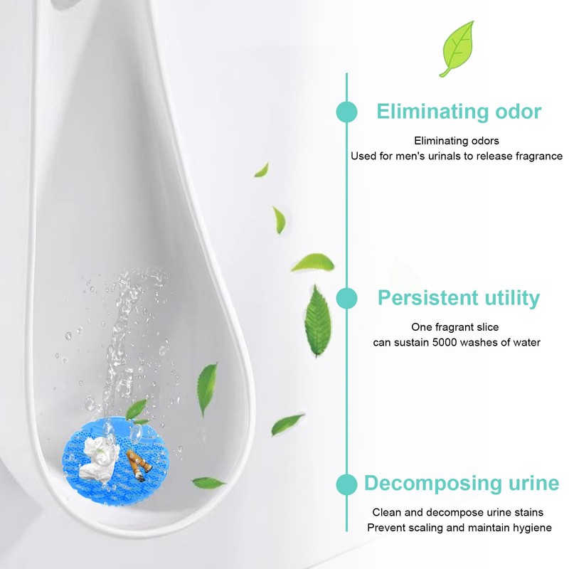 Omevett 10 Pcs Urinal Mats Scented Urinal Screen Deodorizer Mats