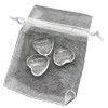 3 gemstone hearts in a set, stone hearts made of