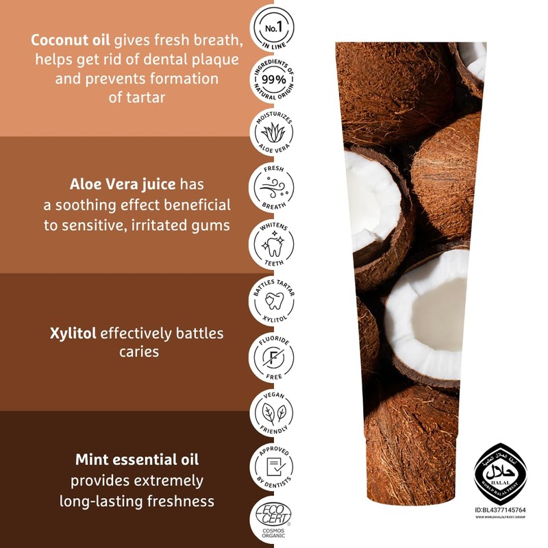 AntiPlaque Toothpaste with Coconut Oil