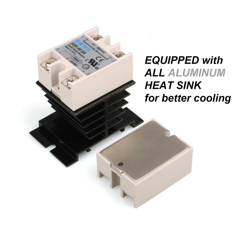 SSR-40DA Solid State Relay DC to AC (Input 3-32V DC