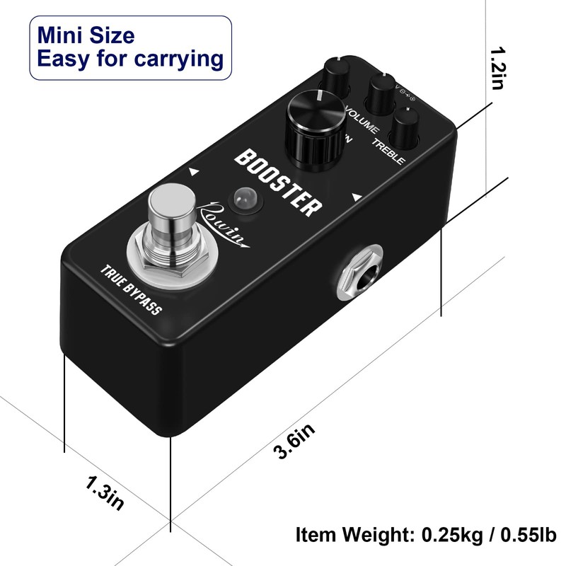 Rowin Distortion BOOSTER Guitar Effect Pedal LEF-318