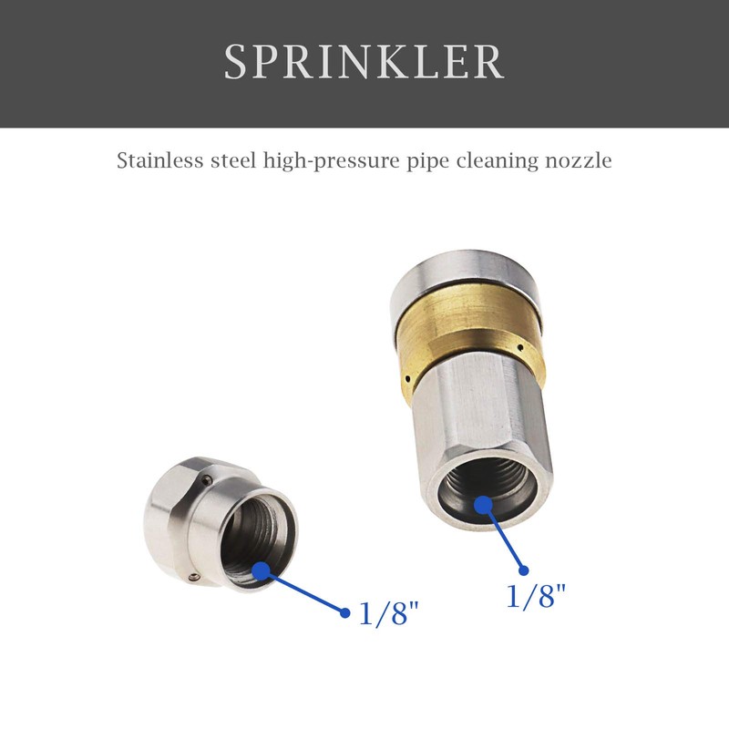 Be In Your Mind 2Pcs G1/8 Sewer Jet Nozzle, Fit
