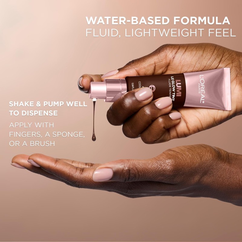 L'Oreal Paris Lumi Le Glow Skin Tint, Lightweight Water-Based Tinted