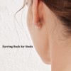 JiaYang 18k White Gold Plated Earring Backs Sterling Silver Earring