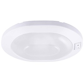 Facon 12V RV Ceiling Light with On&Off Switch, Oval Pancake Dome Light, RV Interior Light Fixture for RV Motorhomes Camper Caravan Trailer Boat