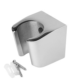 Zinc Alloy Shower Holder, GEBAUM Silver Hand Shower Holder, Shower Head Holder with Screws, Product Dimensions L x W x H: 3.5 x 3.3 x 3.1 cm, Can Be Used in Bathroom