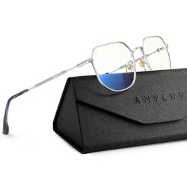 ANYLUV Blue Light Blocking Glasses fo Men, Rectangle Lightwight Blue Light Glasses Computer Screen Blocker Eyewear