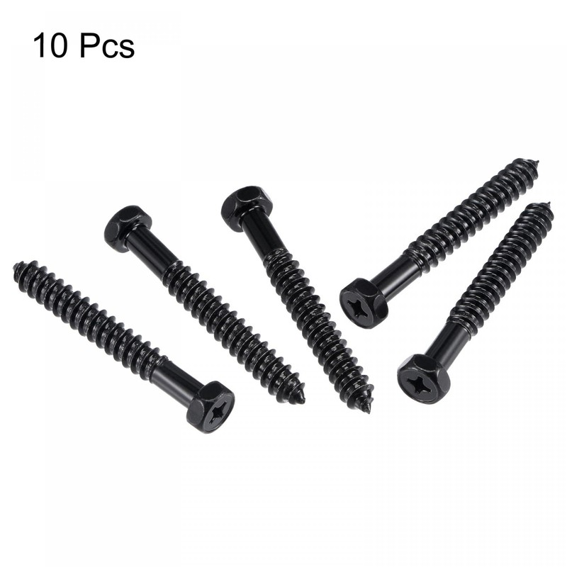 sourcing map Hex Lag Screws 5/16" x 2-1/2" Carbon Steel