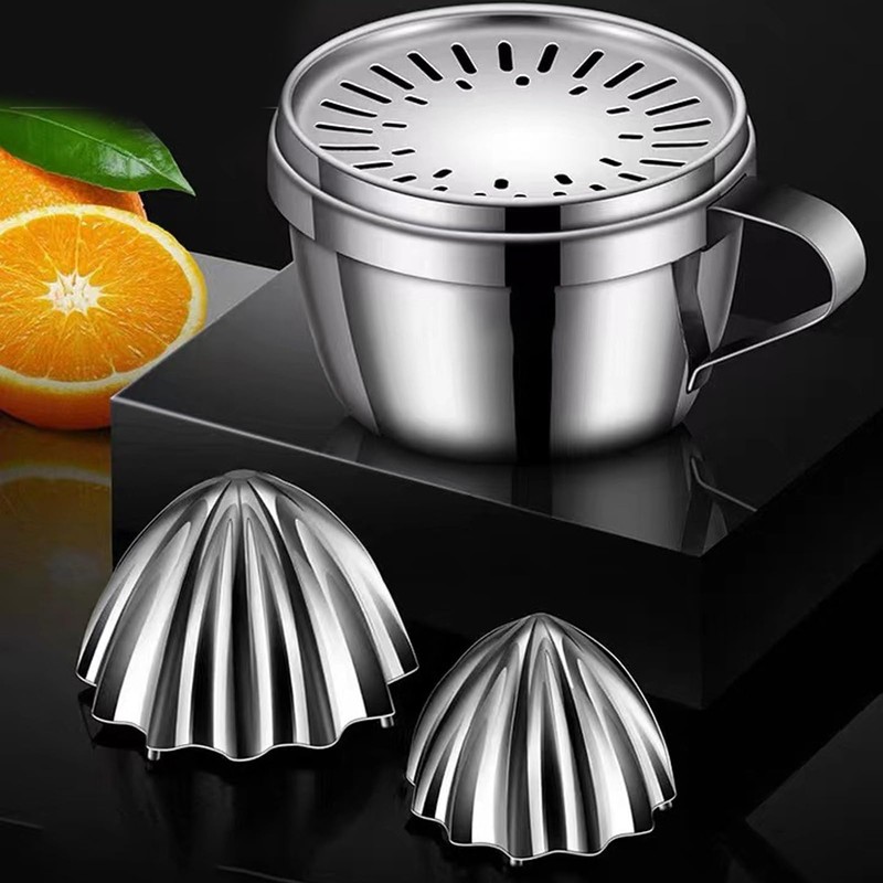 Jiawu Manual Citrus Juicer, Stainless Steel Orange Lemon Grapefruit Juicer,