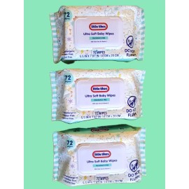 Little Tikes Ultra Soft  Baby wipes ( FRAGRANCE FREE )  72 Wipes , Qty : 3