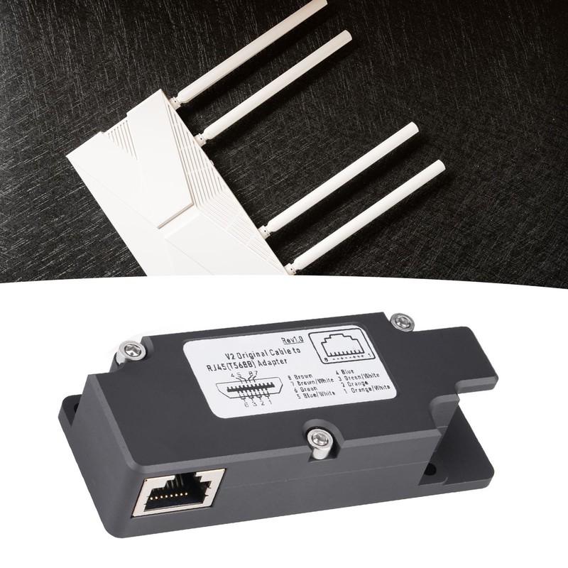 Ethernet Adapter with CAT 8 Cable T568B Pin Fast Connection